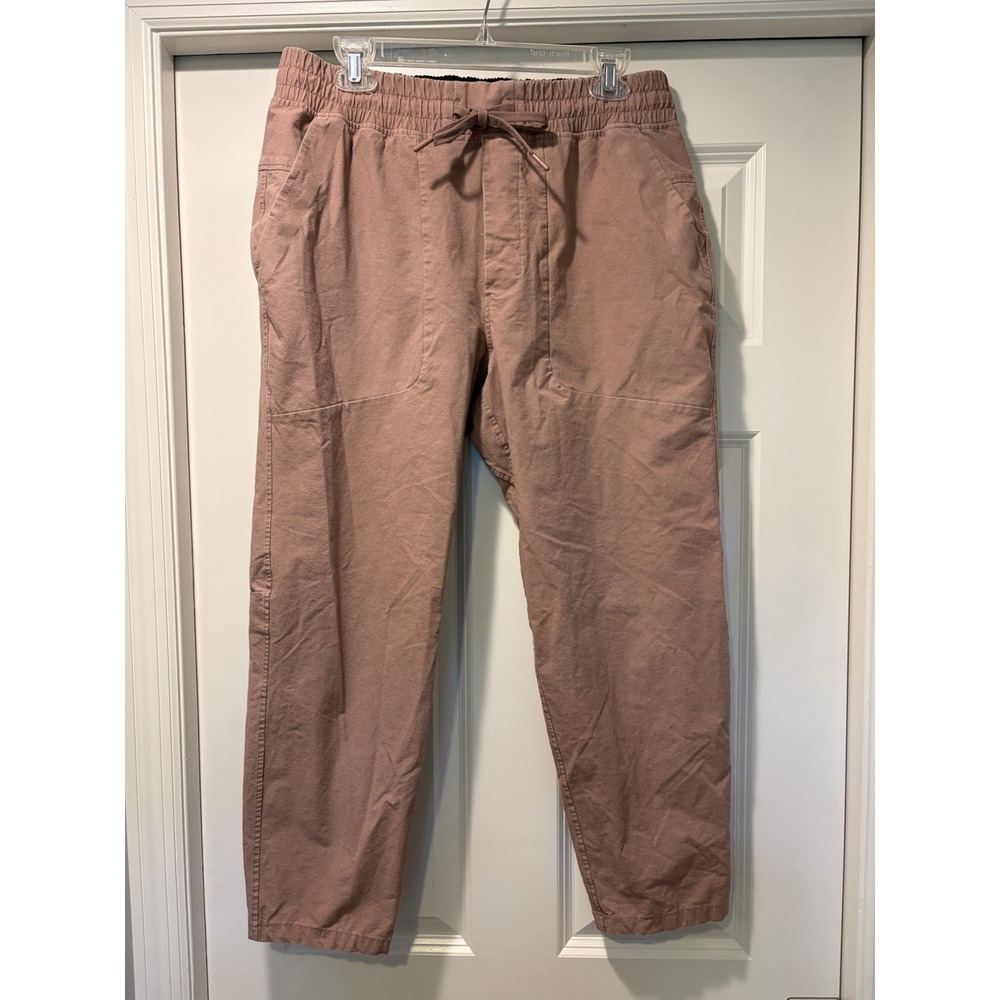 LuluLemon ABC Cropped Pull On Pant Size Large L Earth Color Clay Athleisure